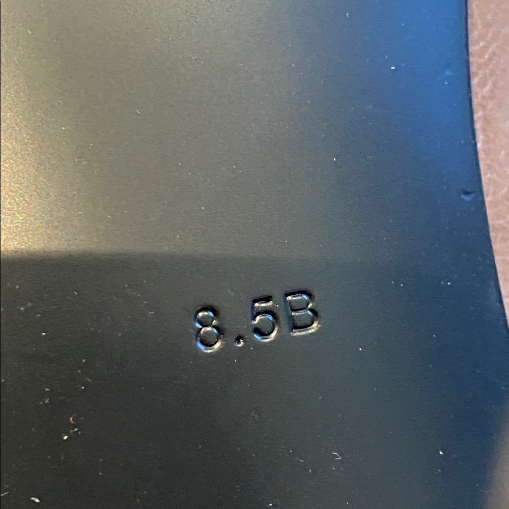 Lauren Ralph Lauren Mary Jane taupe leather gray patent platform heels Sz 8.5 - Picture 6 of 9